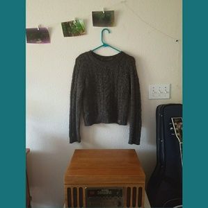Hollister Gray Cropped Sweater